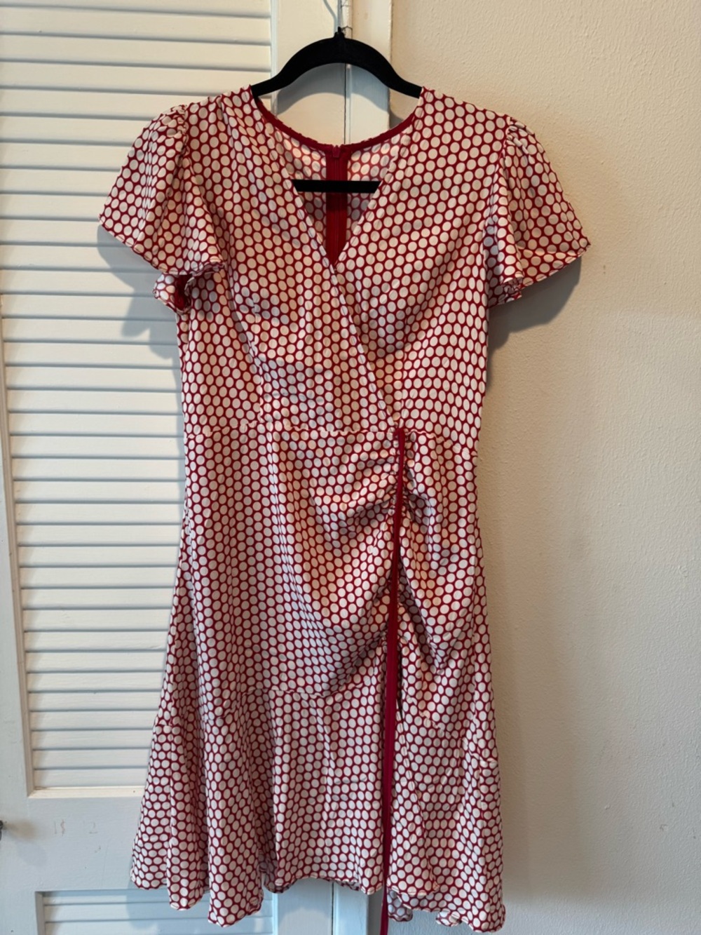 Polka Dot silk Dress in Red and White
